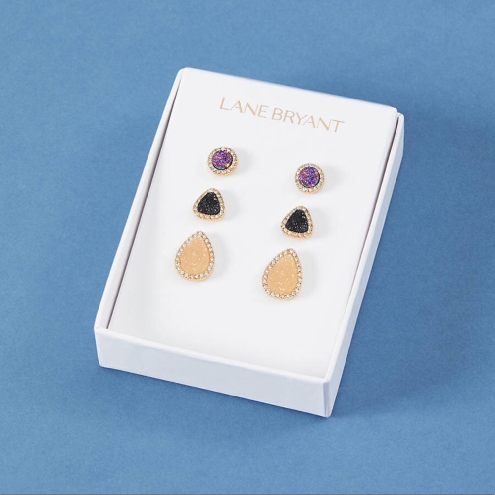 NWT Druzy Earrings Set - Picture 3 of 6
